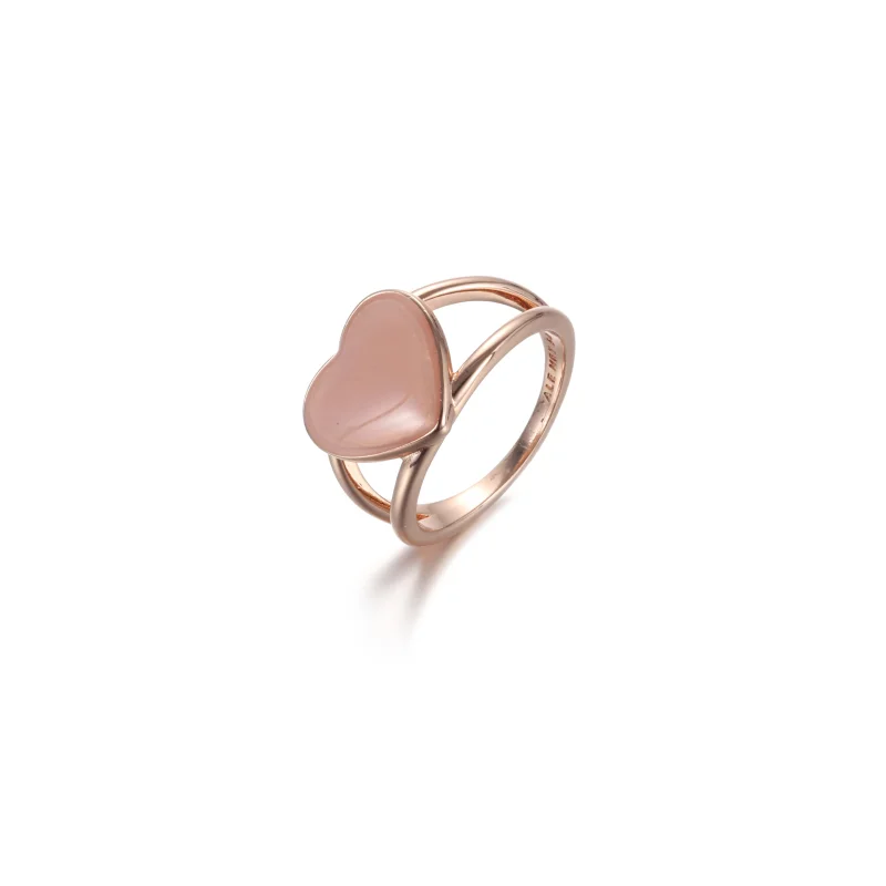 (Bild für) PANDORA Pink Swirl Heart Statement-Ring - 189263C01 - Ansicht 4