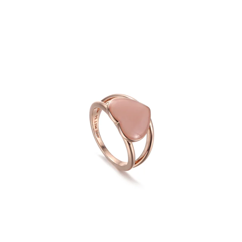 (Bild für) PANDORA Pink Swirl Heart Statement-Ring - 189263C01 - Ansicht 6
