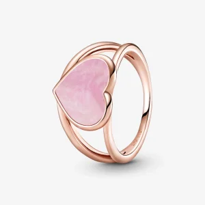 (Bild für) PANDORA Pink Swirl Heart Statement-Ring - 189263C01