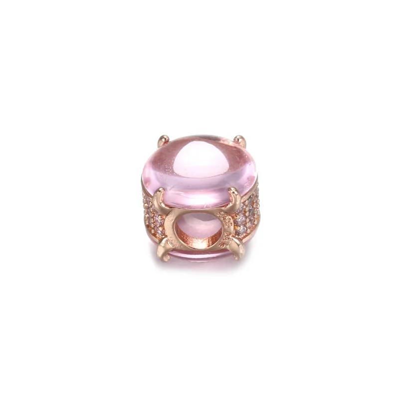 (Bild für) PANDORA Rosa Ovaler Cabochon-Charm - 789309C02 - Ansicht 3