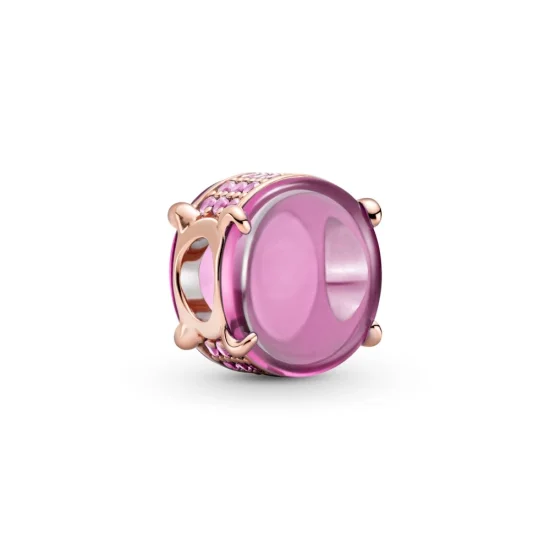 (Bild für) PANDORA Rosa Ovaler Cabochon-Charm - 789309C02