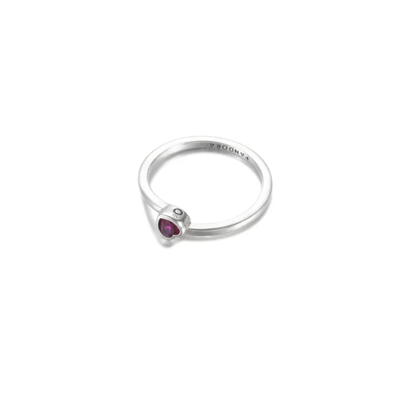 (Bild für) PANDORA Roter Solitärring mit gekipptem Herz - 199267C01 - Ansicht 2