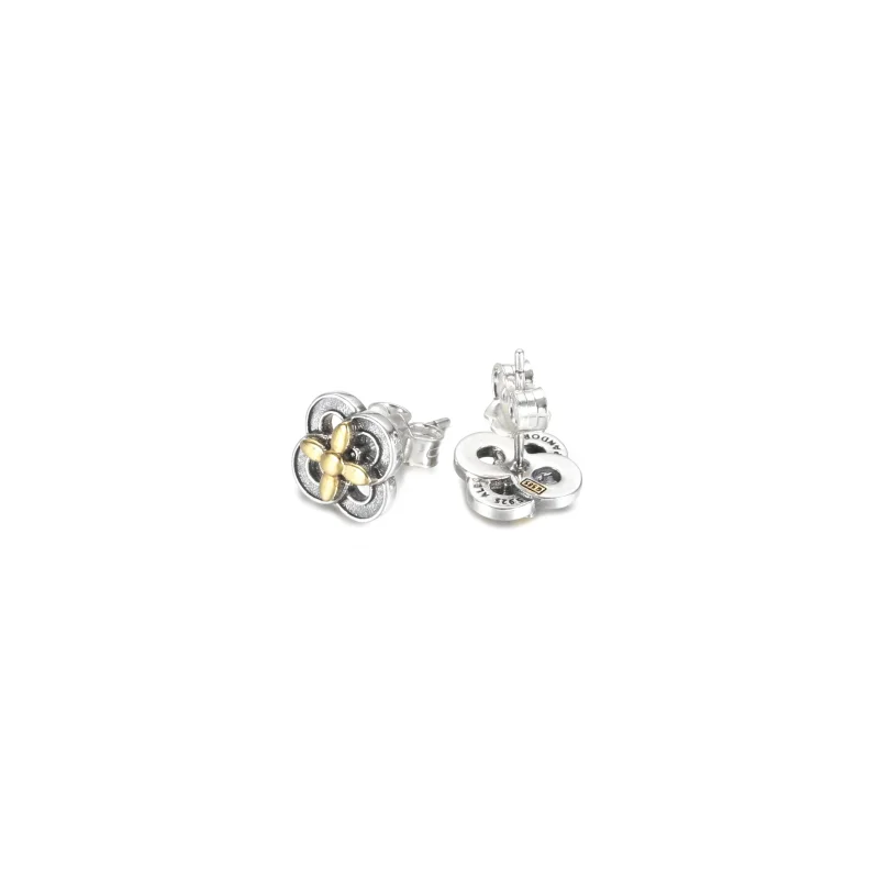(Bild für) PANDORA Zweifarbige Blumen-Ohrstecker - 299349C00 - Ansicht 5