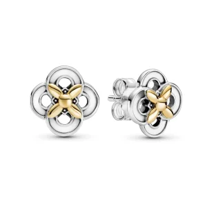 (Bild für) PANDORA Zweifarbige Blumen-Ohrstecker - 299349C00