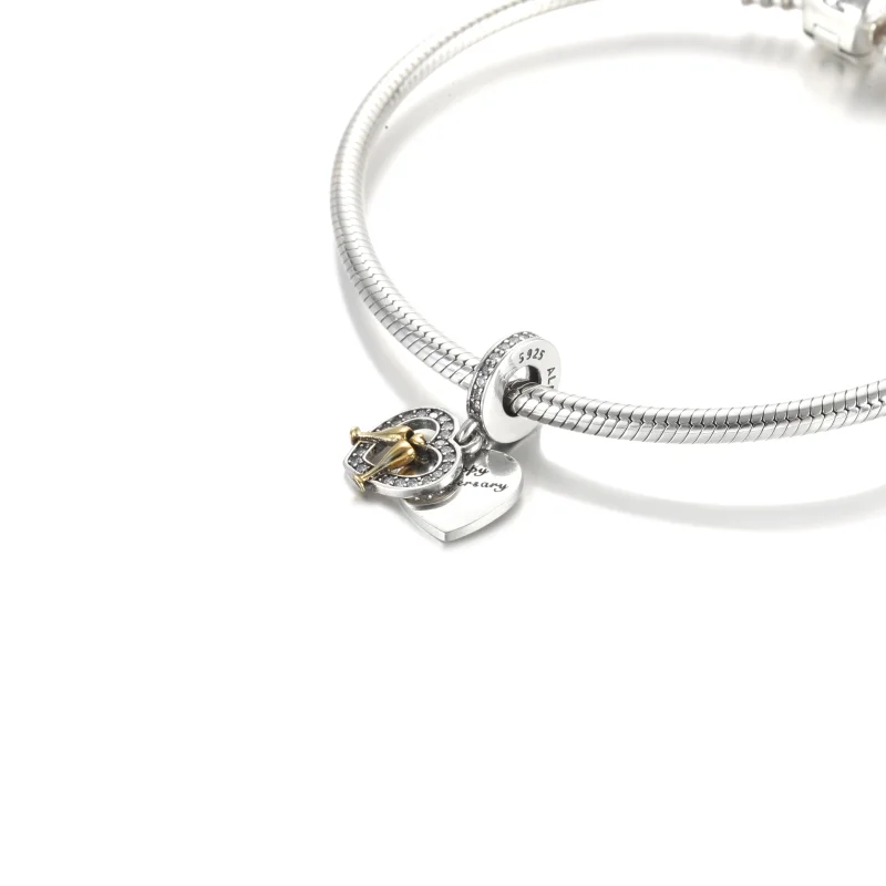(Bild für) PANDORA Zweifarbiger „Happy Anniversary“-Anhänger - 799322C01 - Ansicht 5