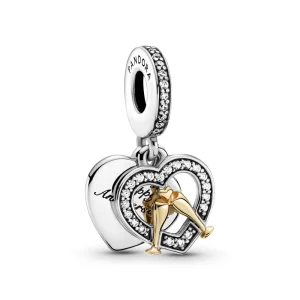 (Bild für) PANDORA Zweifarbiger „Happy Anniversary“-Anhänger - 799322C01