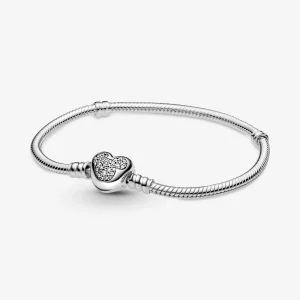 (Bild für) Disney Pandora Moments Mickey Mouse Herzverschluss-Schlangenkettenarmband - 599299C01