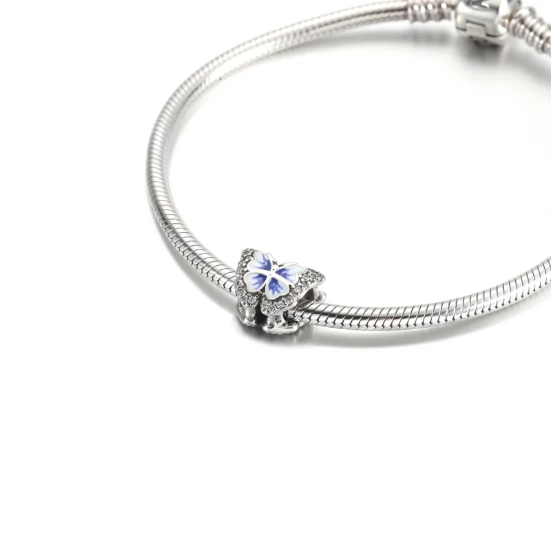 (Bild für) PANDORA Blauer funkelnder Schmetterlingsanhänger - 790761C01 - Ansicht 5