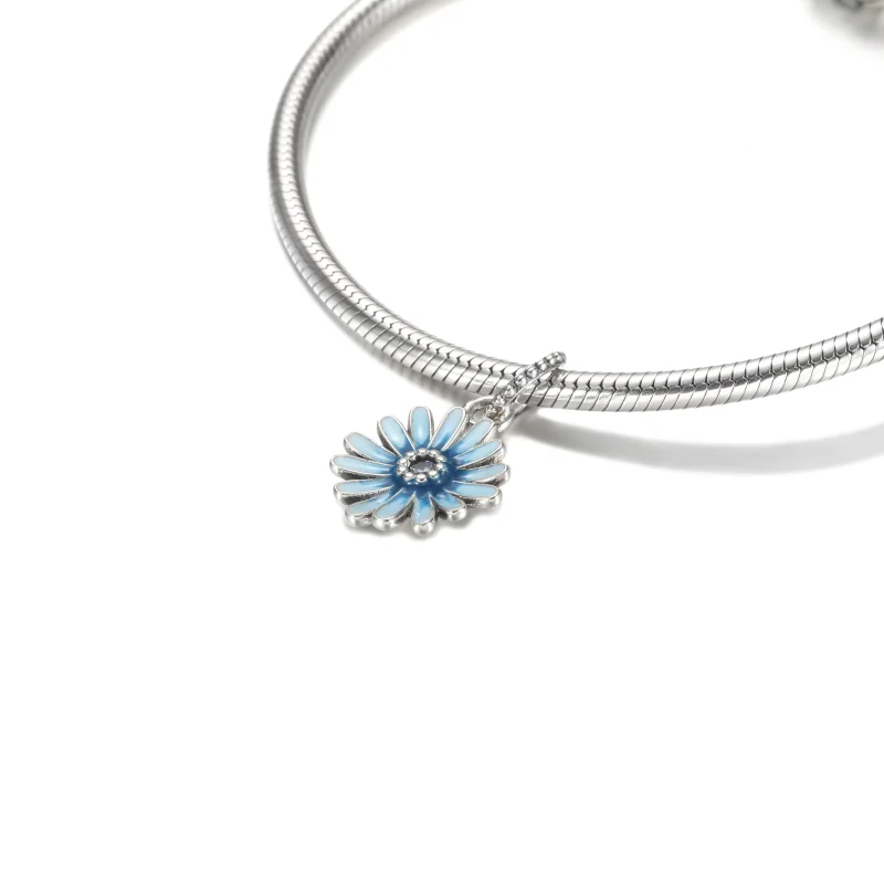 (Bild für) PANDORA Blauer Gänseblümchen-Anhänger - P-D-3458 - Ansicht 4