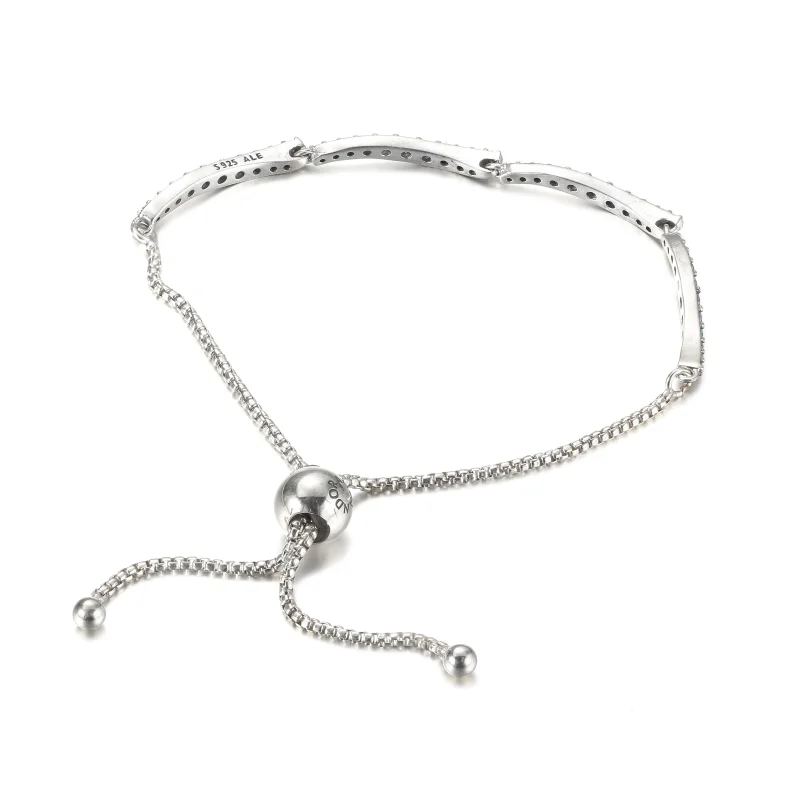 (Bild für) PANDORA Blaues gewelltes Slider-Armband - 599436C01 - Ansicht 3