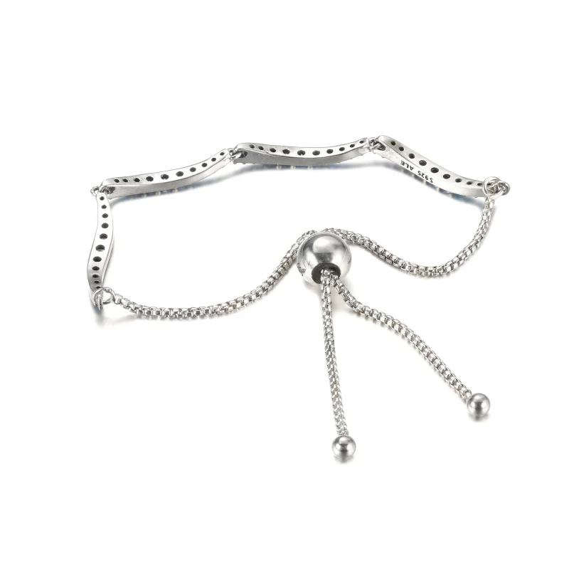 (Bild für) PANDORA Blaues gewelltes Slider-Armband - 599436C01 - Ansicht 5