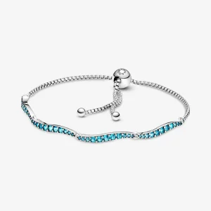 (Bild für) PANDORA Blaues gewelltes Slider-Armband - 599436C01