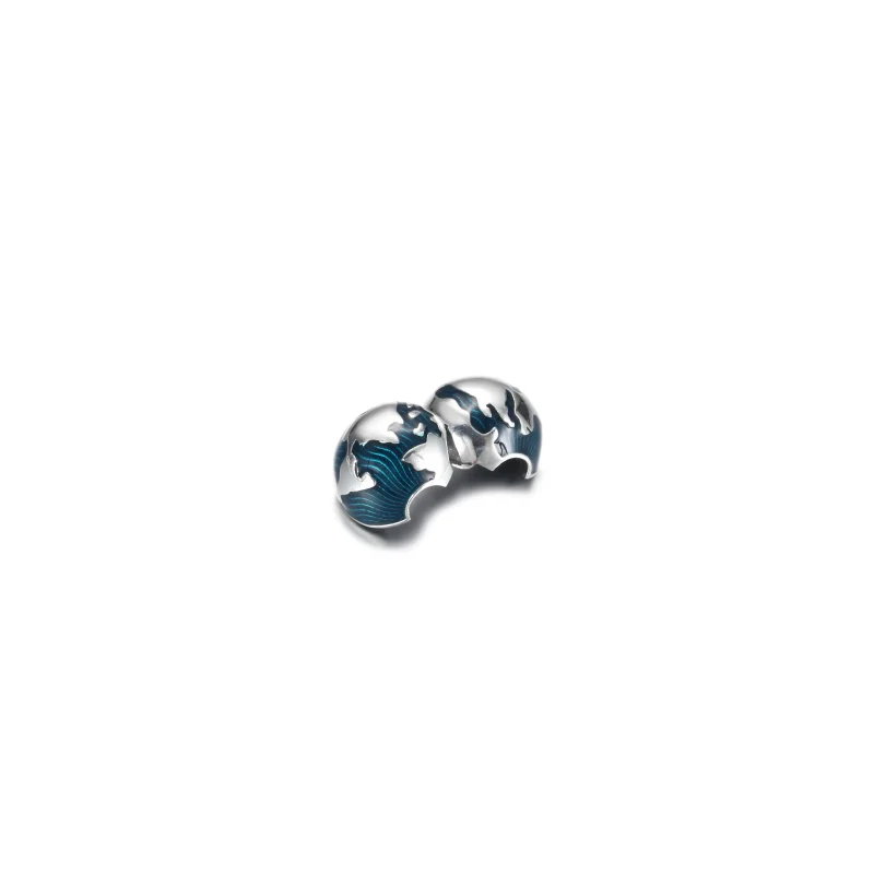 (Bild für) PANDORA Blue Globe Clip-Charm - 799429C01 - Ansicht 4