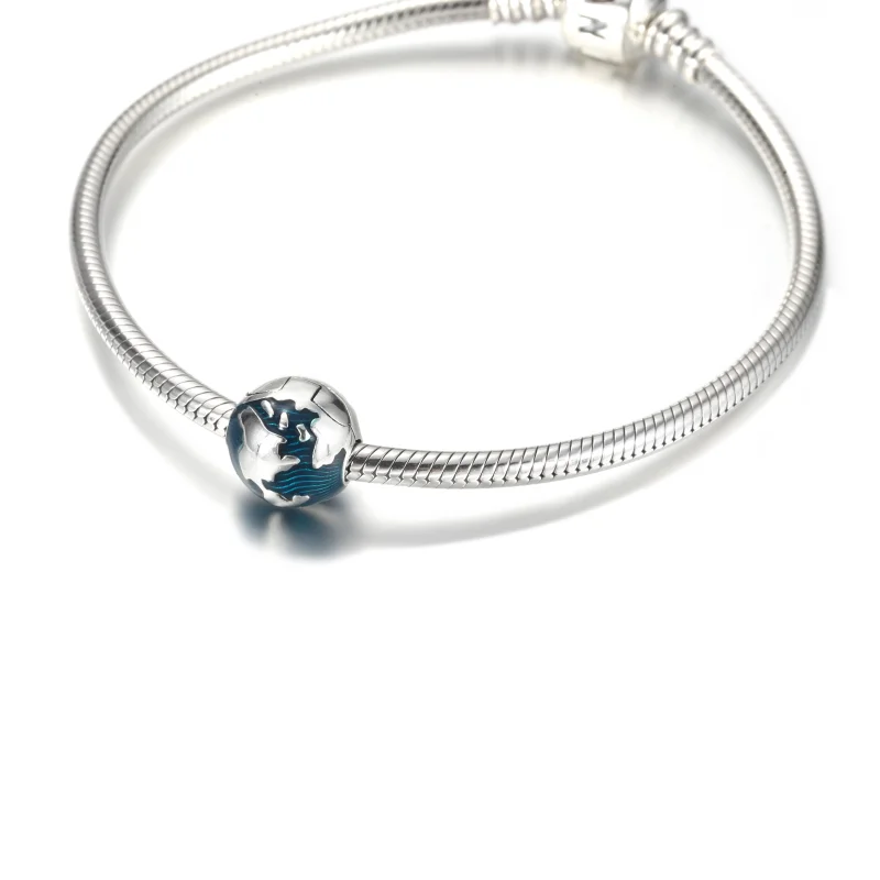 (Bild für) PANDORA Blue Globe Clip-Charm - 799429C01 - Ansicht 5