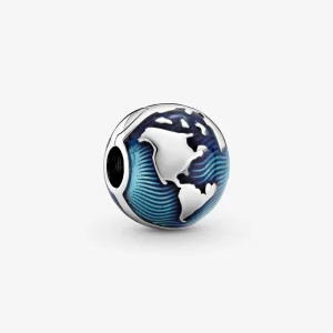 (Bild für) PANDORA Blue Globe Clip-Charm - 799429C01