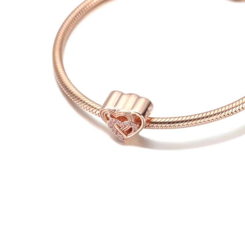 (Bild für) PANDORA Charm mit verschlungenen Liebesherzen - 789529C01 - Ansicht 5