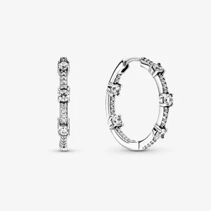 (Bild für) PANDORA Creolen mit glitzernden Pavé-Stäben - 290043C01