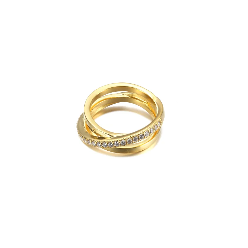 (Bild für) PANDORA Crossover Pavé Dreifachbandring - 169057C01 - Ansicht 3