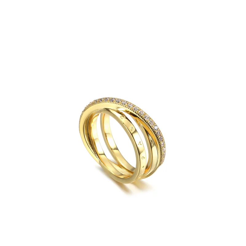 (Bild für) PANDORA Crossover Pavé Dreifachbandring - 169057C01 - Ansicht 4
