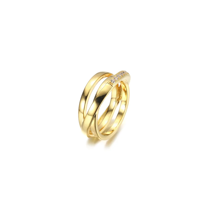 (Bild für) PANDORA Crossover Pavé Dreifachbandring - 169057C01 - Ansicht 5