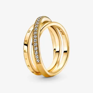 (Bild für) PANDORA Crossover Pavé Dreifachbandring - 169057C01