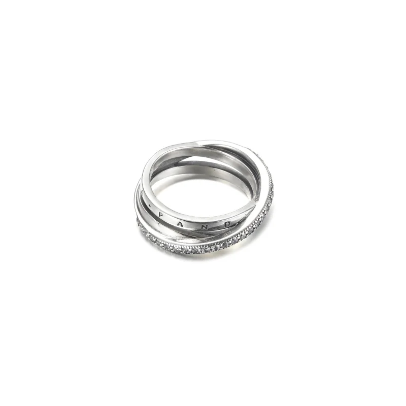 (Bild für) PANDORA Crossover Pavé Dreifachbandring - 199057C01 - Ansicht 4
