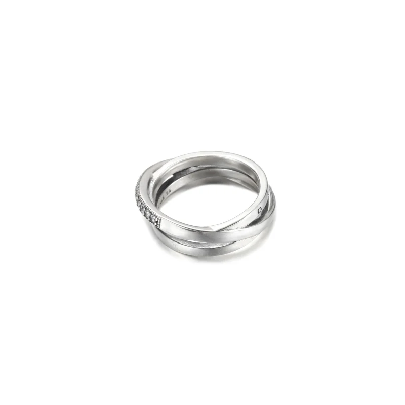 (Bild für) PANDORA Crossover Pavé Dreifachbandring - 199057C01 - Ansicht 5