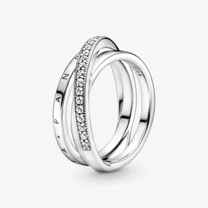 (Bild für) PANDORA Crossover Pavé Dreifachbandring - 199057C01