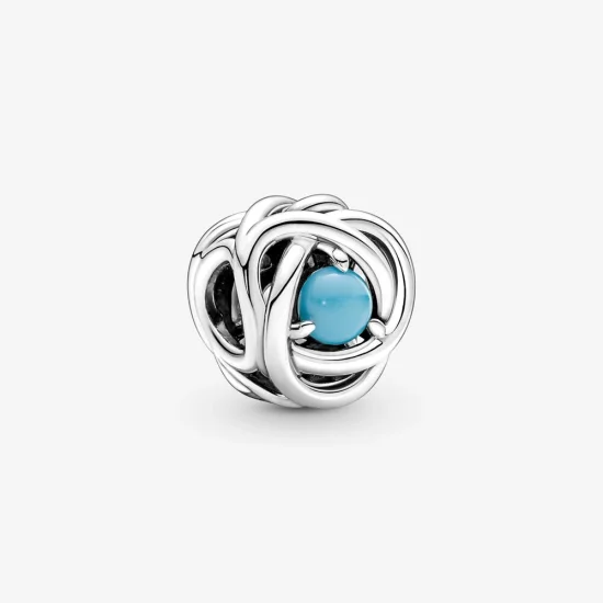 (Bild für) PANDORA Dezember Türkisblauer Eternity Circle Charm - 790064C02