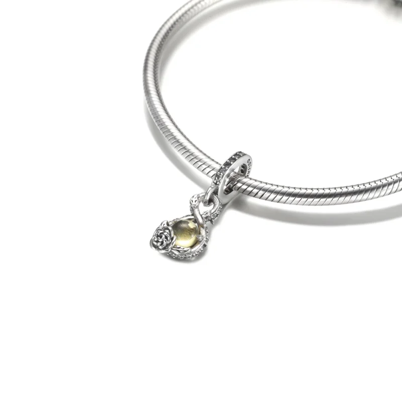 (Bild für) PANDORA Disney Belle Infinity & Rosenblüten-Anhänger - 399525C01 - Ansicht 5