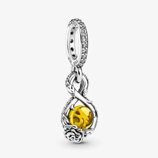 (Bild für) PANDORA Disney Belle Infinity & Rosenblüten-Anhänger - 399525C01