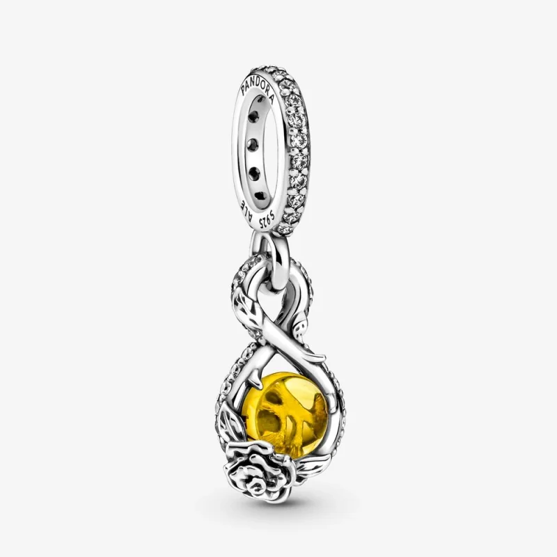 (Bild für) PANDORA Disney Belle Infinity & Rosenblüten-Anhänger - 399525C01