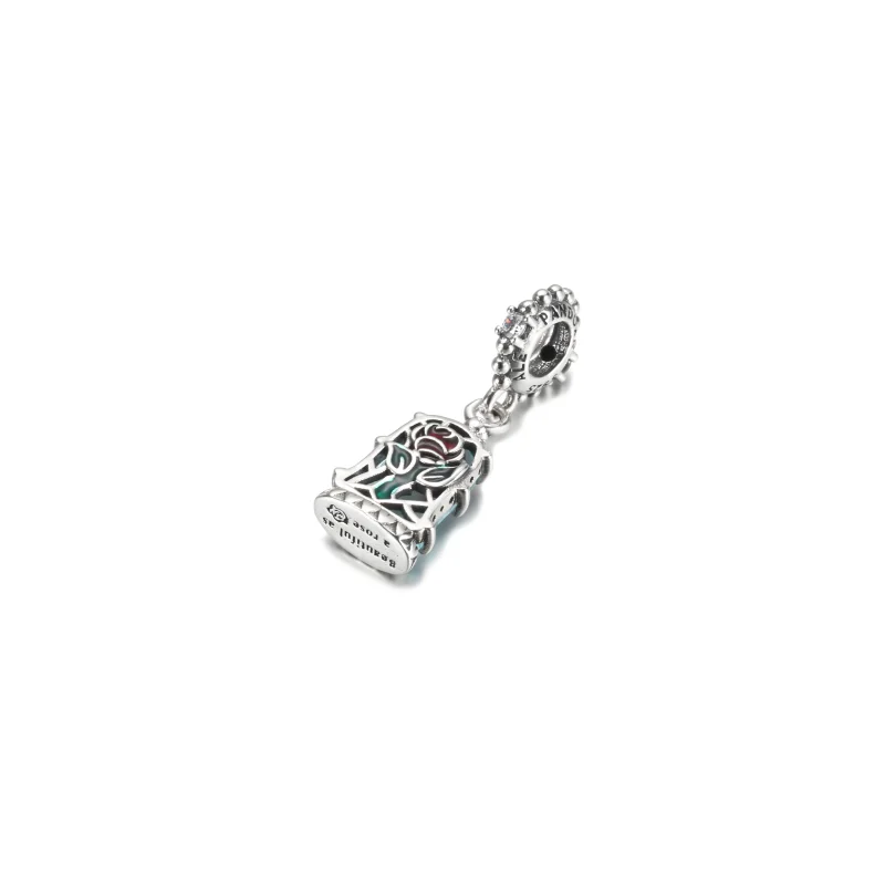 (Bild für) PANDORA Disney „Die Schöne und das Biest“ verzauberter Rosen-Anhänger - 790024C0 - Ansicht 7