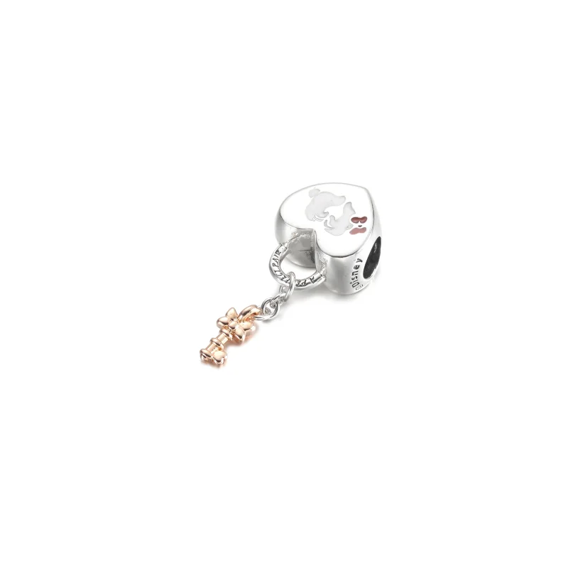 (Bild für) PANDORA Disney Mickey Mouse & Minnie Mouse Vorhängeschloss-Charm - 780109C01 - Ansicht 3