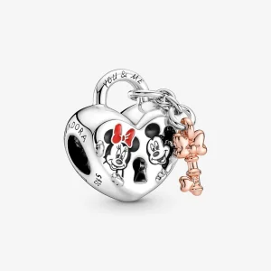 (Bild für) PANDORA Disney Mickey Mouse & Minnie Mouse Vorhängeschloss-Charm - 780109C01