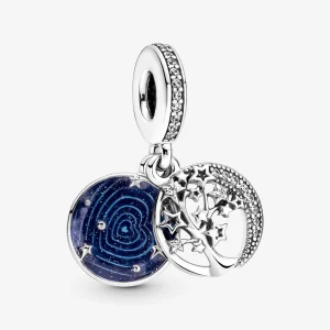 (Bild für) PANDORA Doppel-Baum- und Galaxie-Mond-Anhänger - 799645C01