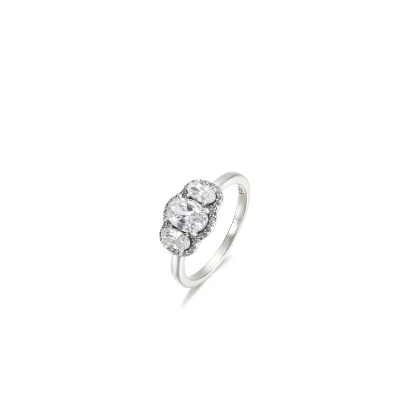 (Bild für) PANDORA Drei-Stein-Vintage-Ring - 190049C01 - Ansicht 2