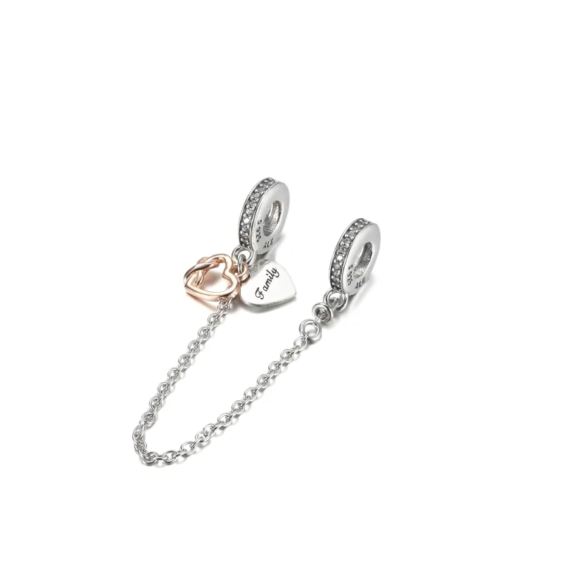 (Bild für) PANDORA Familien-Herz-Sicherheitsketten-Charm - 789541C01 - Ansicht 2