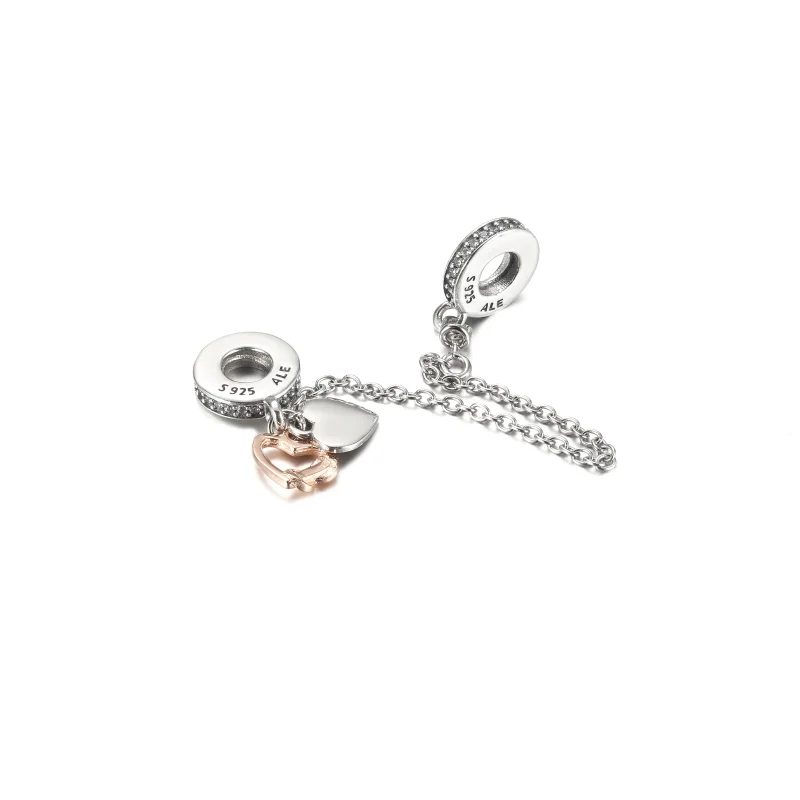 (Bild für) PANDORA Familien-Herz-Sicherheitsketten-Charm - 789541C01 - Ansicht 4