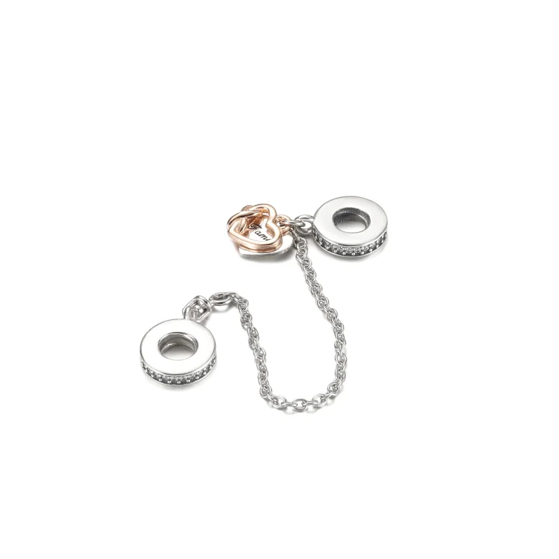 (Bild für) PANDORA Familien-Herz-Sicherheitsketten-Charm - 789541C01 - Ansicht 5