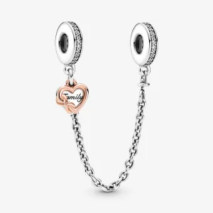 (Bild für) PANDORA Familien-Herz-Sicherheitsketten-Charm - 789541C01