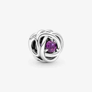 (Bild für) PANDORA Februar Lila Eternity Circle Charm - 790065C02