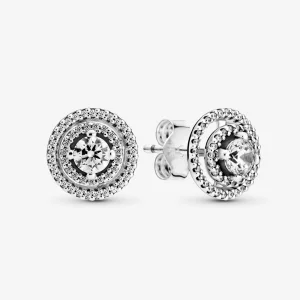 (Bild für) PANDORA Funkelnde Doppel-Halo-Ohrstecker - 299411C01