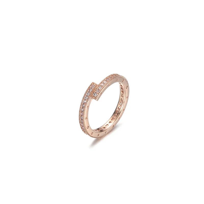 (Bild für) PANDORA Funkelnder überlappender Ring - 189491C01 - Ansicht 2