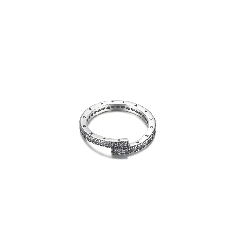 (Bild für) PANDORA Funkelnder überlappender Ring - 199491C01 - Ansicht 3