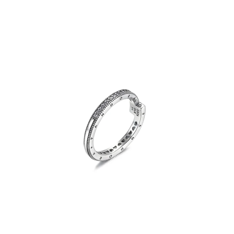 (Bild für) PANDORA Funkelnder überlappender Ring - 199491C01 - Ansicht 4