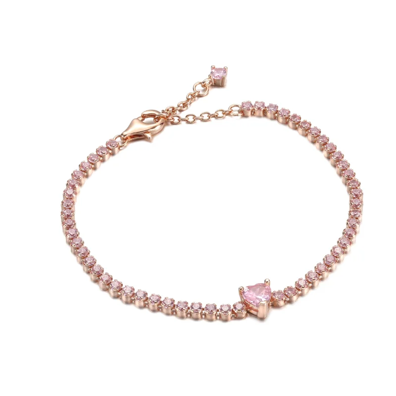 (Bild für) PANDORA Funkelndes Herz-Tennis-Armband - 580041C01 - Ansicht 2