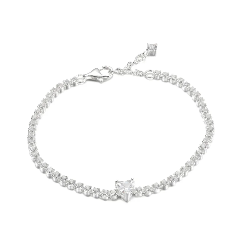 (Bild für) PANDORA Funkelndes Herz-Tennis-Armband - 590041C01 - Ansicht 2