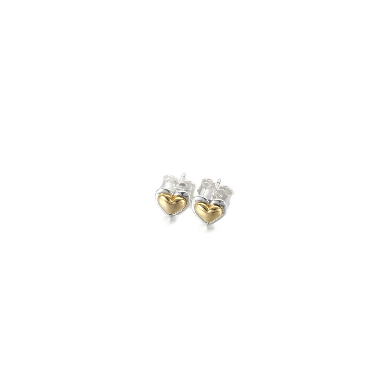 (Bild für) PANDORA gewölbte goldene Herz-Ohrstecker - 299389C00 - Ansicht 2