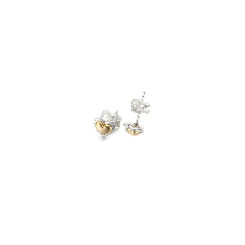 (Bild für) PANDORA gewölbte goldene Herz-Ohrstecker - 299389C00 - Ansicht 4